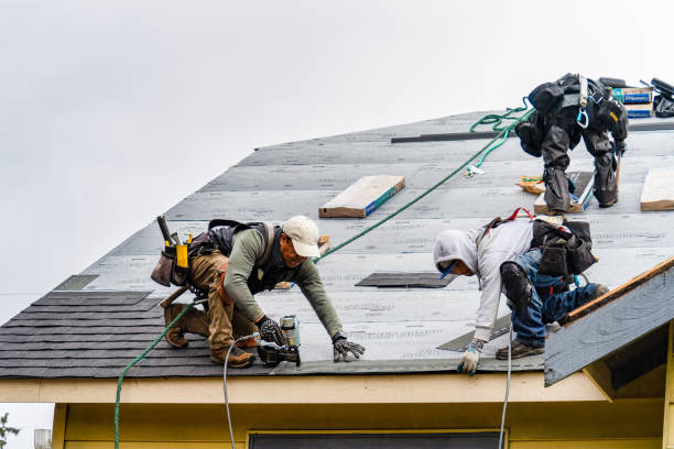 Professional Roofing technician working in Center Junction, IA